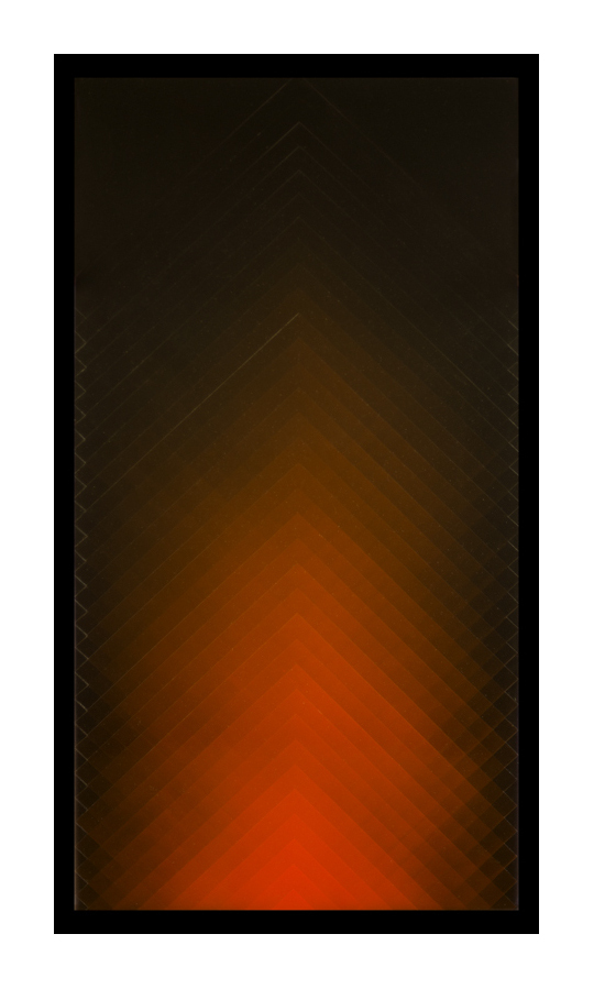 Orange on Black  Acrylic on panel 36x24 inches  2014
